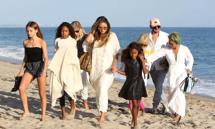 Heidi Klum and Mel B head to the beach with their families in Malibu jpeg