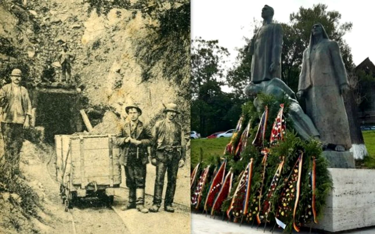 Lupeni în urmă cu un secol / Monumentul minerilor.