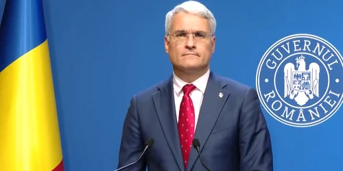 Ministrul Investițiilor si Proiectelor Europene, Dragos Pîslaru Foto Captură video declarație de presă jpg