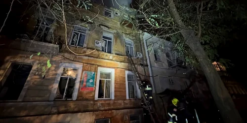 clădire incendiata Odesa, foto Telegram Hennadiy Trukhanov