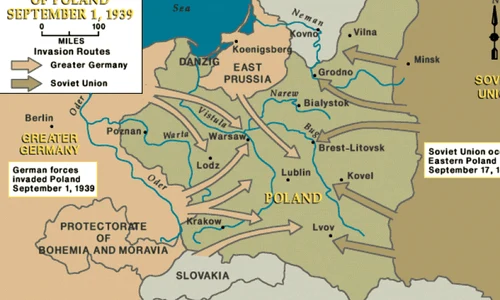 Polonia sfâşiată între Hitler şi Stalin gif