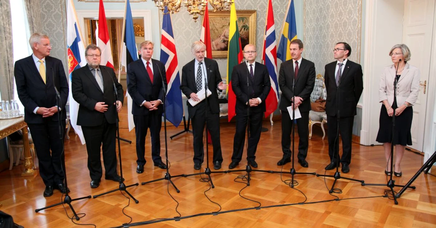 Miniştrii de Externe ai Ţărilor Nordice şi ai Ţărilor Baltice FOTO: lithuaniatribune.com