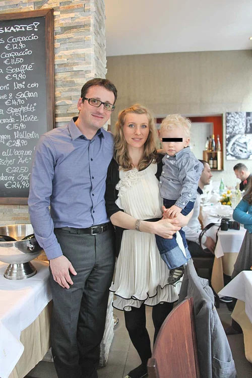 Fiul din Germania, alături de familie