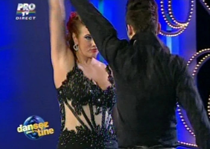Mihaela Borcea a dansat cu Petrişor Ruge (Foto: Captură video ProTV)