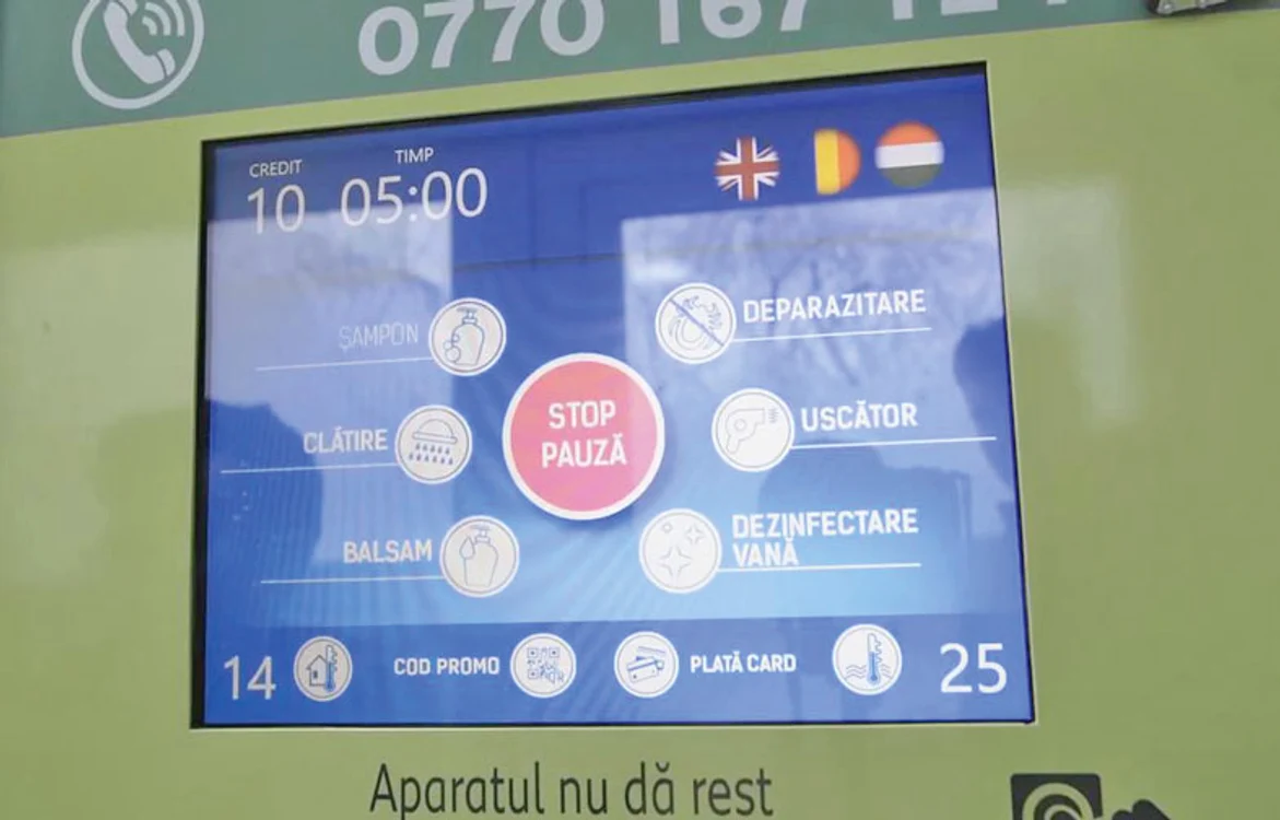 Panoul de comandă al spălătoriei