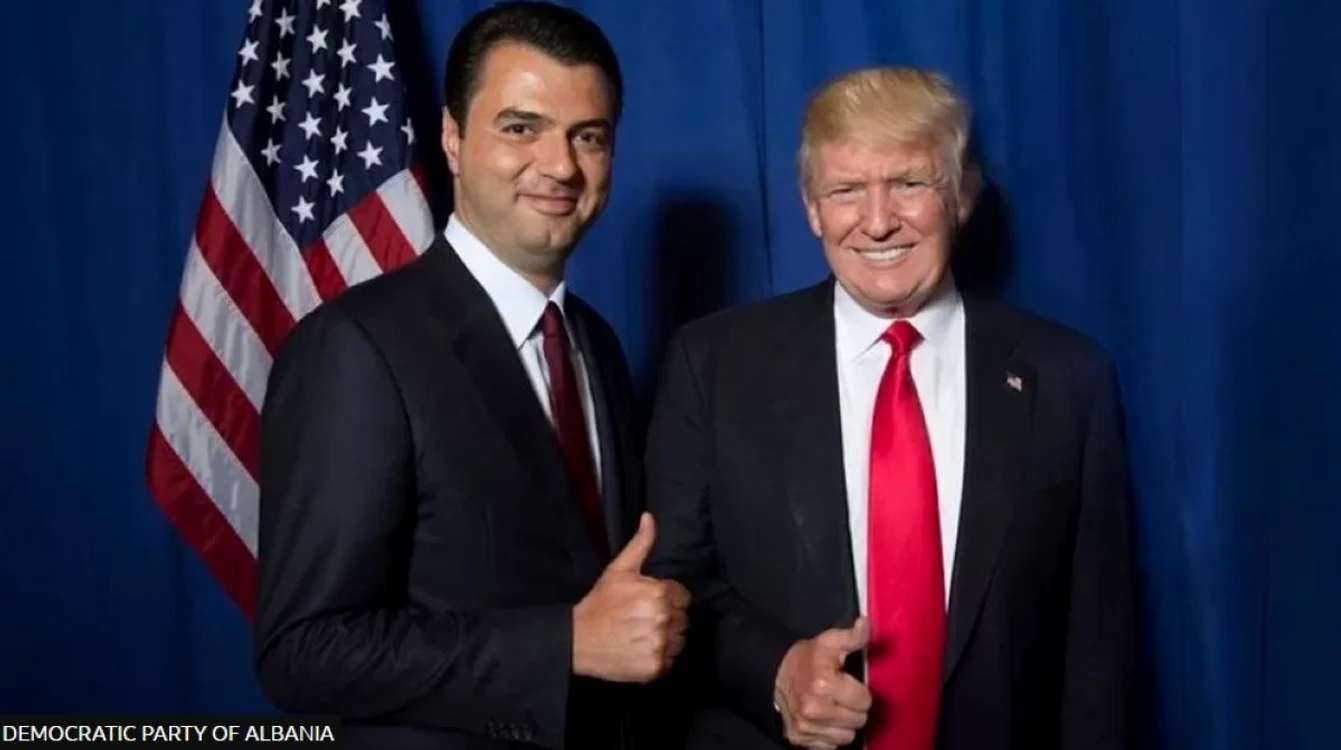 Lulzim Basha și Donald Trump   