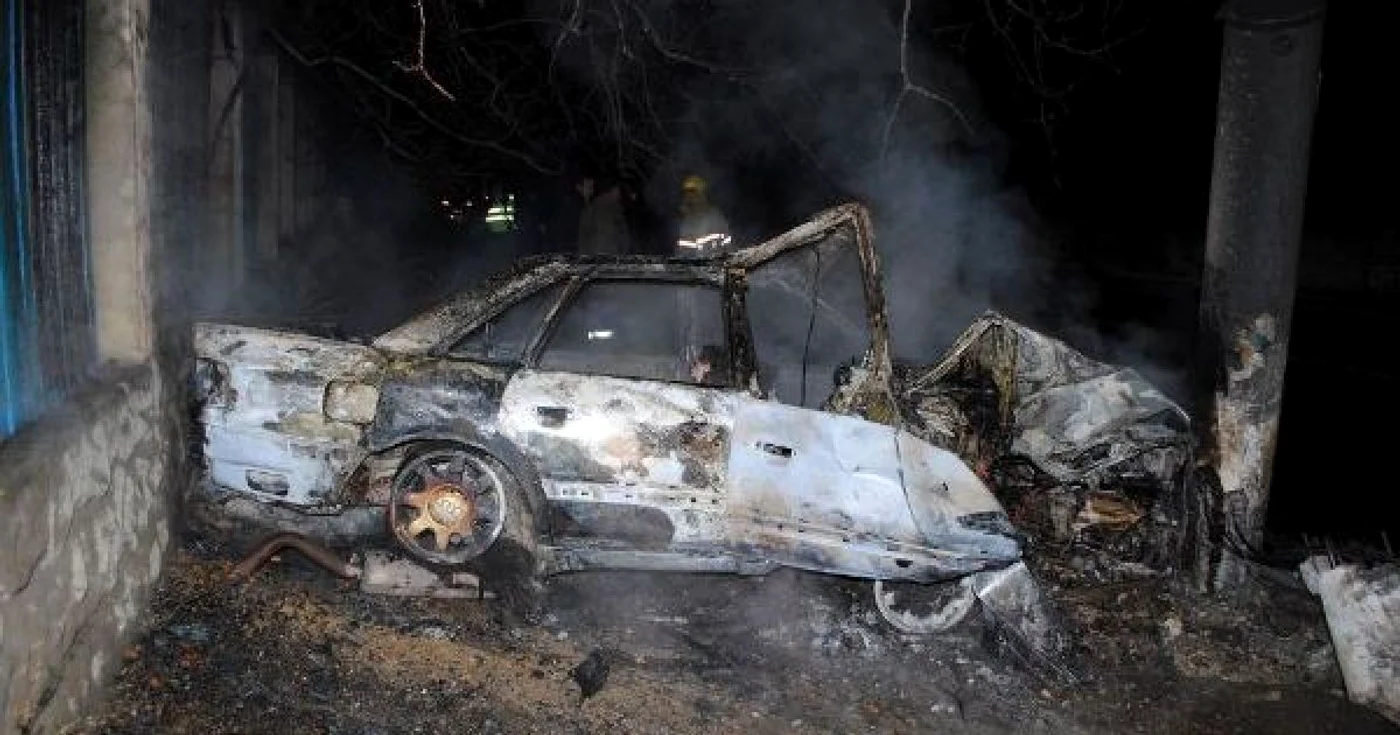 Automobilul ars la Peresecina