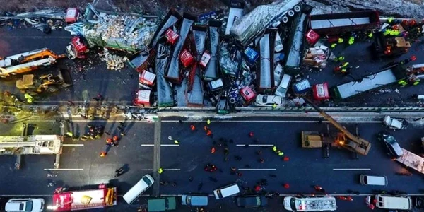 Accident rutier in lant in China FOTO China Noua