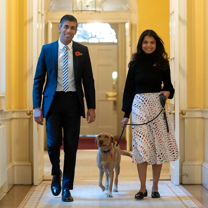 Premierul Marii Britanii Rishi Sunak şi soţia sa, Akshata Murty