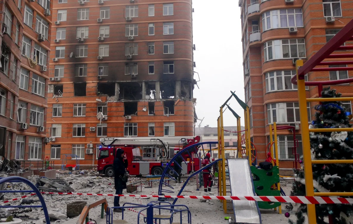 Bloc lovit în Odessa Foto EPA-EFE