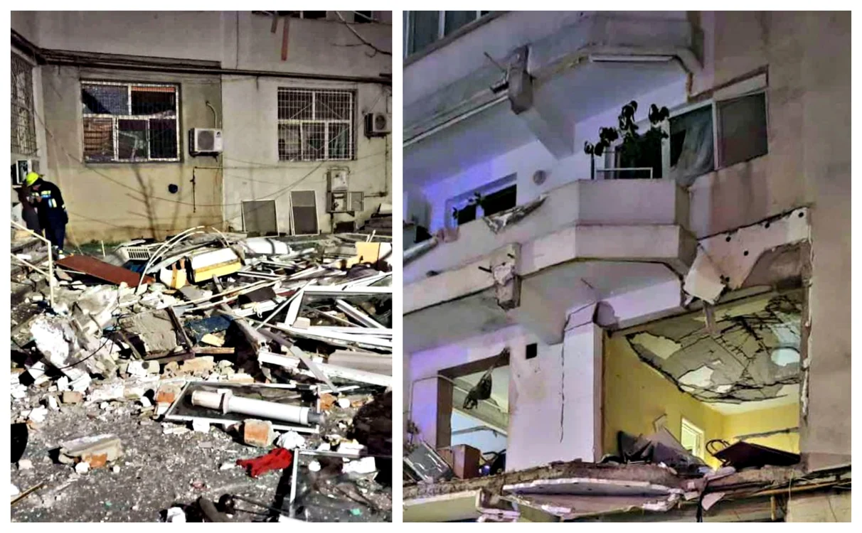 Explozia a afectat 16 apartamente, 7 mașini, o gradinită. Sursă foto: debraila.ro