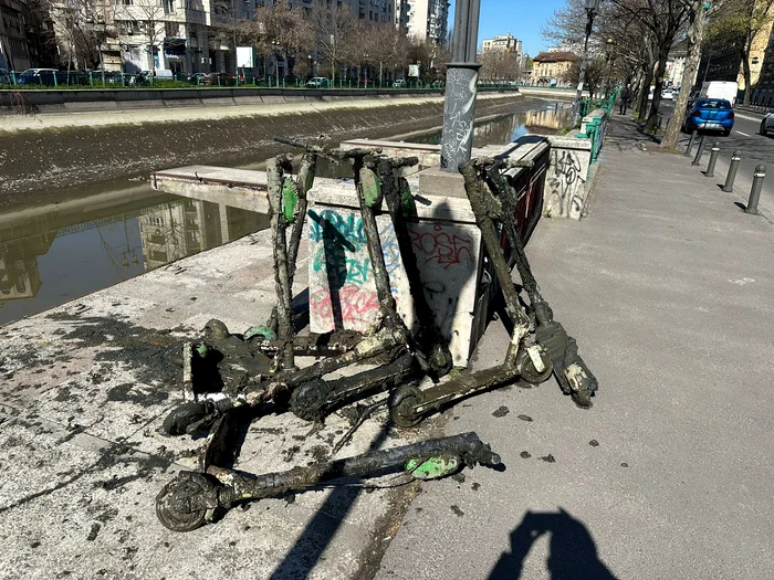 Trotinete scoase din Dâmbovița