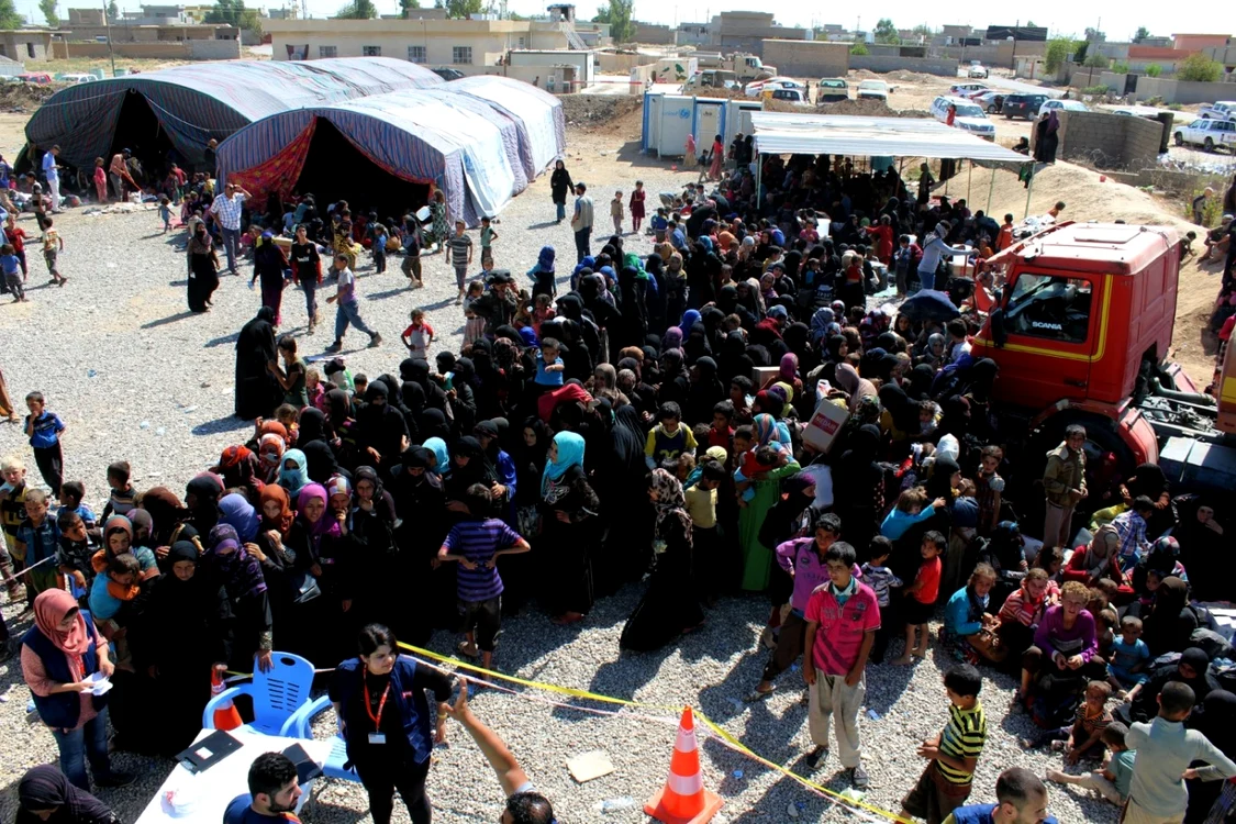 Tabără de refugiaţi din Irak FOTO EPA
