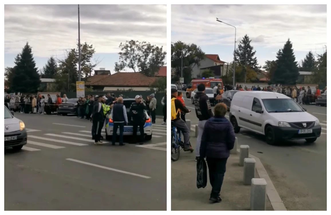 Accidentul s-a produs pe trecerea de pietoni FOTO captură video Facebook 