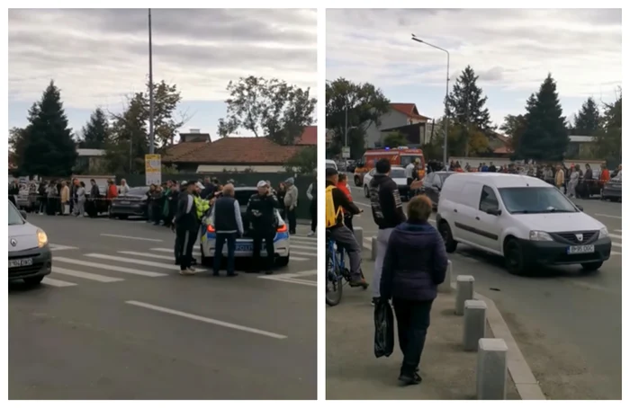 Accidentul s-a produs pe trecerea de pietoni FOTO captură video Facebook