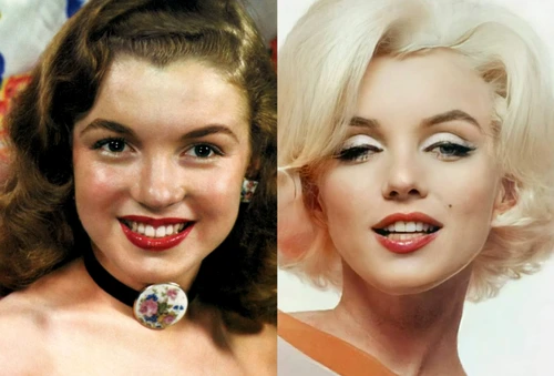 Marilyn Monroe, înainte și după 