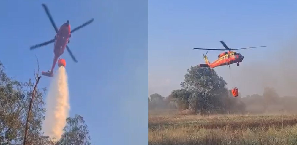  Dezastru în Delta Dunării: 6 hectare sunt mistuite de flăcări la Chilia Veche. Pompierii intervin de urgență cu un elicopter Black Hawk