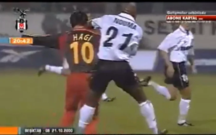 Clinciul de la care a pornit cearta dintre cei doi jucători. Captură TV