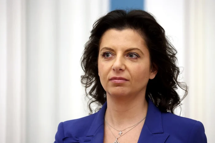Margarita Simonian a fost premiată de Kremlin pentru merite în diferite domenii FOTO EPA-EFE