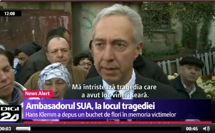 Ambasadorul SUA a fost profund impresionat de tragedie