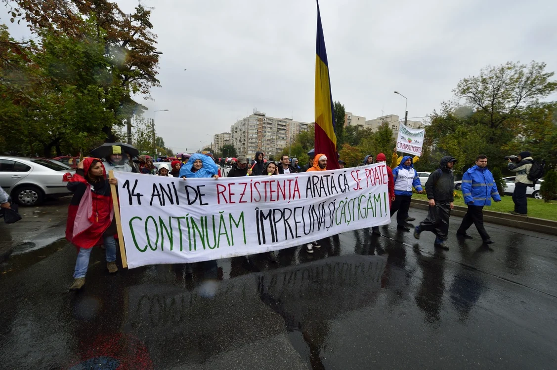 Proteste în Bucureşti faţă de proiectul de la Roşia Montană, duminică 29 septembrie FOTO Mediafax