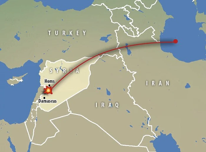 Atac din Marea Caspică spre Siria FOTO Daily Mail