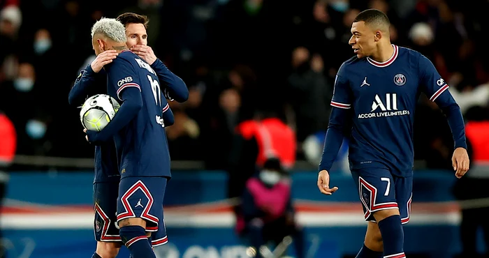 Messi, Neymar și Mbappe, fără performanțe în Europa cu PSG. Foto EPA EFE 