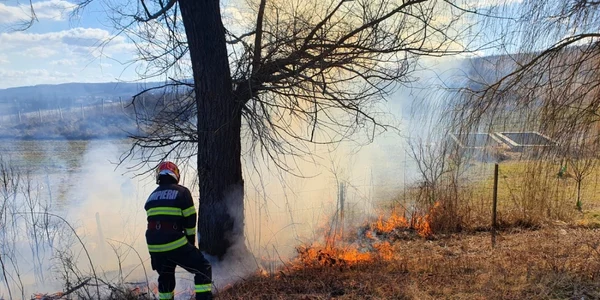 incendiu vegetatie isu gorj