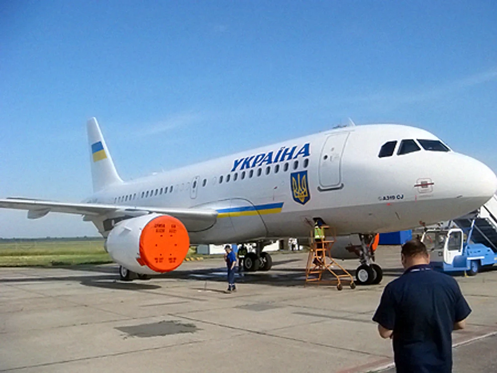 Avionul oficial al președintelui Ucrainei, Volodymir Zelenski