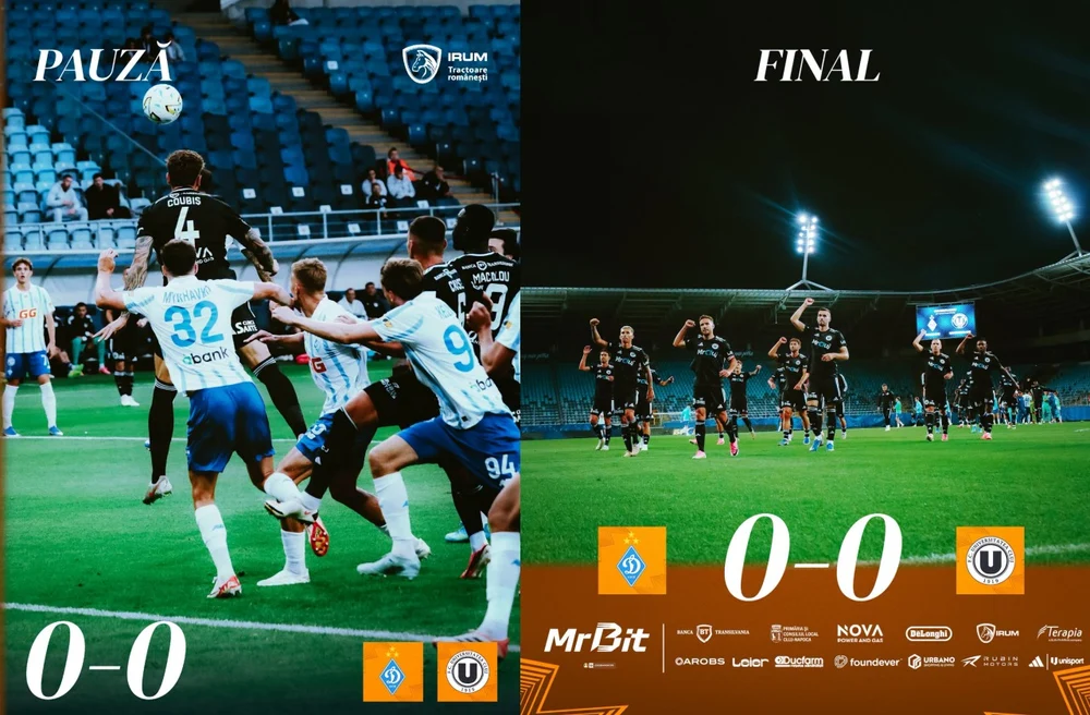 „U” Cluj a scos un egal prețios în prima manșă cu Dinamo Kiev