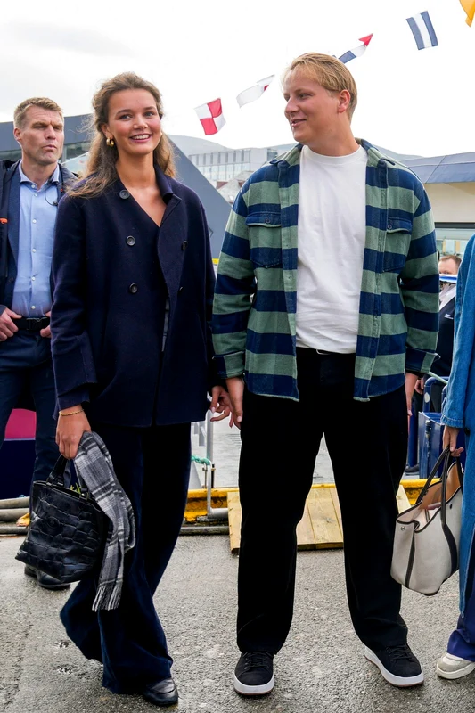 Printul Sverre Magnus și iubita lui, Amalie. FOTO: Profimedia