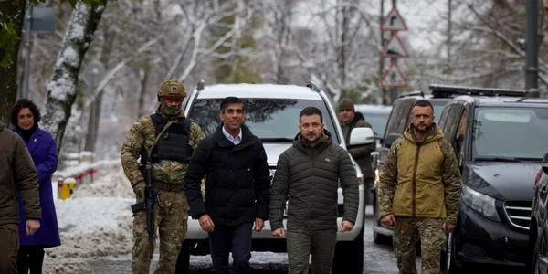 Rishi Sunak, vizită la Kiev -alături de Zelenski FOTO Profimedia