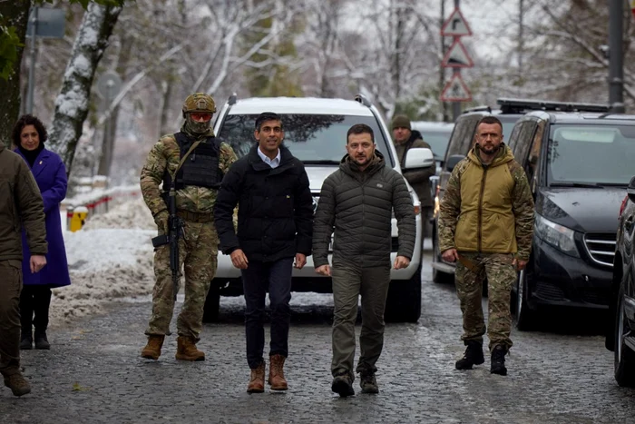Rishi Sunak și Volodimir Zelenski FOTO Profimedia