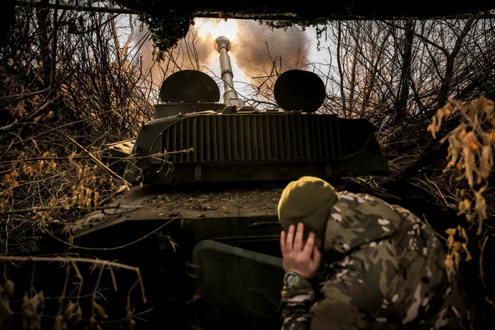 Soldați ucraineni pe frontul din Donețk FOTO EPA-EFE