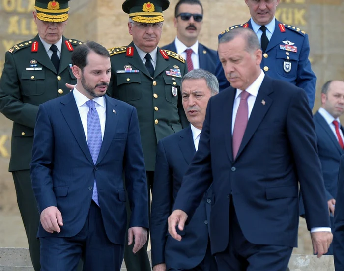 Recep Tayyip Erdogan si ginerele sau Berat Albayrak FOTO EPA-EFE