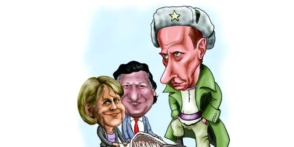 caricatura merkel barroso putin ucraina HOME