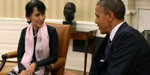 Aung San Suu Kyi şi Barack Obama