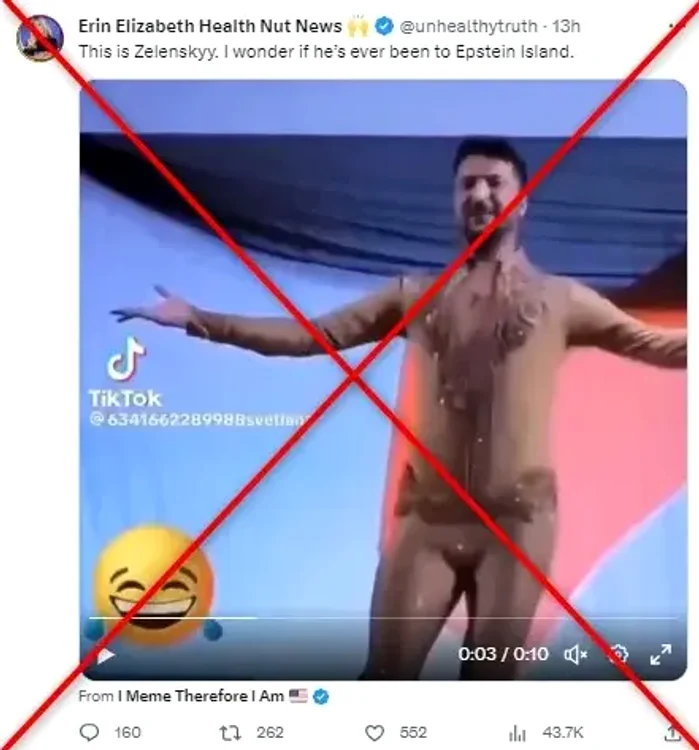 Poza trucată care îl are ca protagonist pe Volodimir Zelenski FOTO X