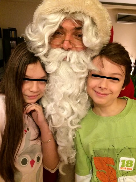 „Gogoașă” alături de cei doi copii, David și Sara