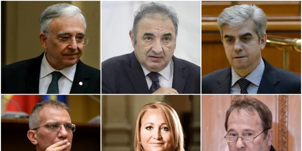 Mugur Isarescu Florin Georgescu Eugen Nicolaescu  Traian Halalai Mihaela Lucica Popa Valer Dorneanu milionari bani publici colaj articol FOTO Mediafax si cec.ro