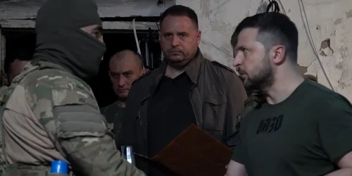 Volodimir Zelenski vizita pe front FOTO Profimedia 