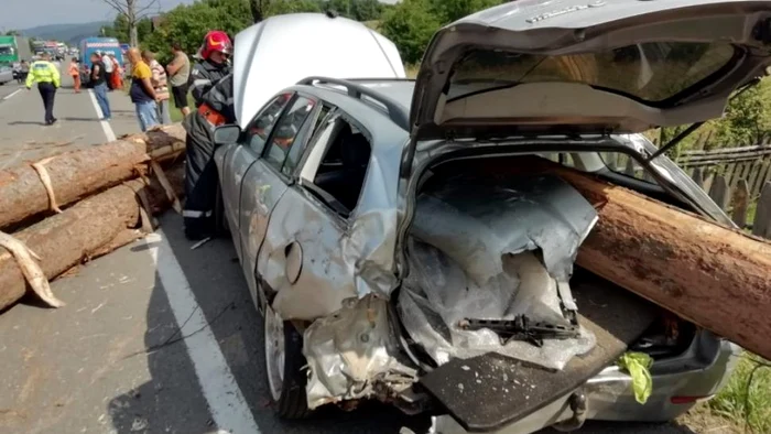 
    Martorii au rămas șocați când au văzut ce au făcut copacii desprinși din camionFoto: monitorulsv.ro  