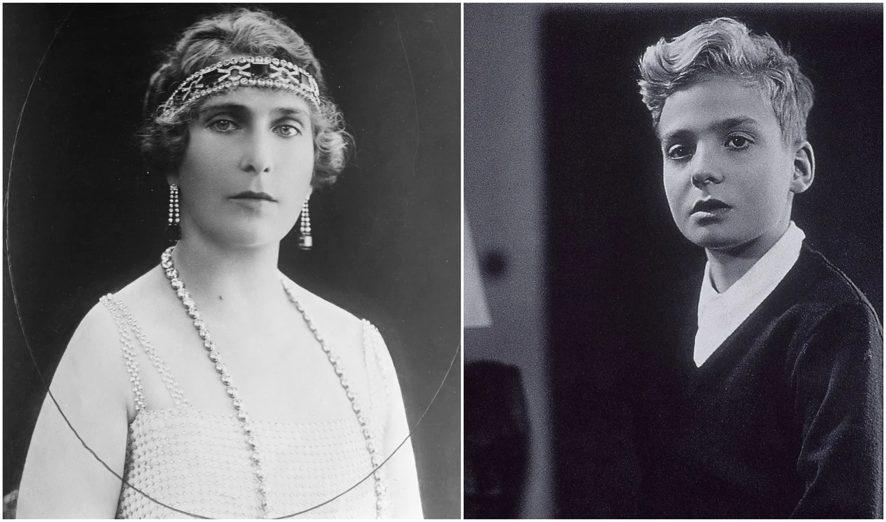 Regina Victoria Eugenia și nepotul ei, Regele Juan Carlos tânăr Profimedia jpg