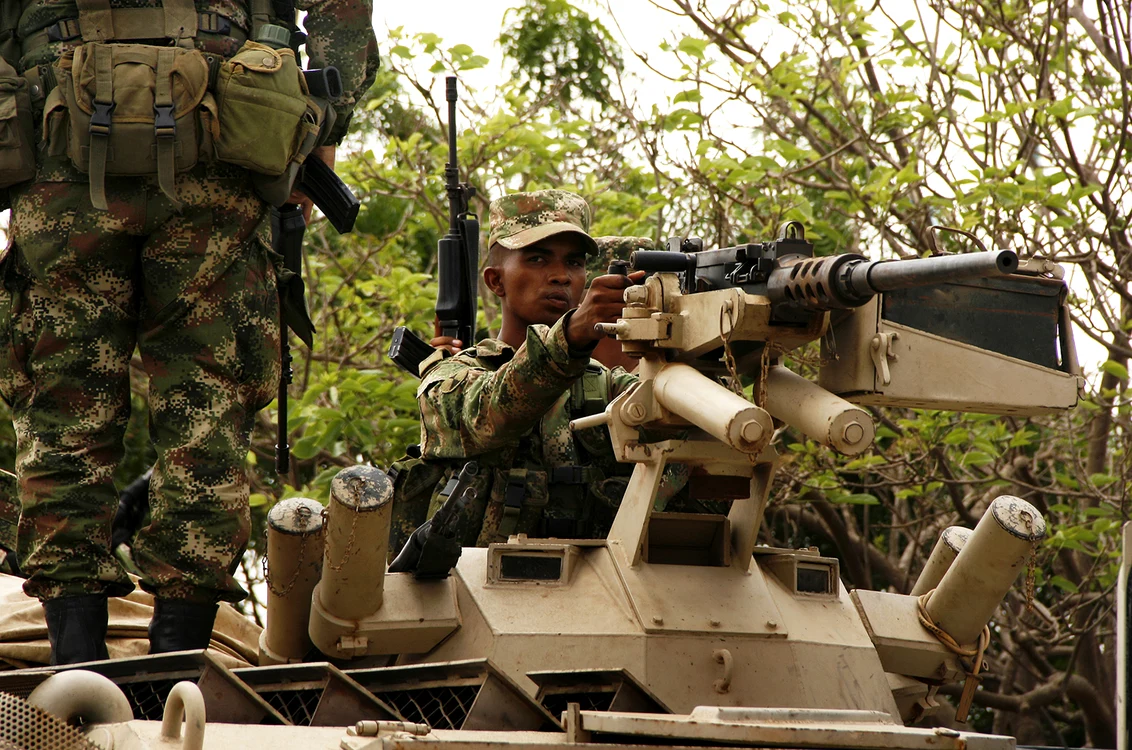 Forțe armate columbiene la granița cu Venezuela FOTO PROFIMEDIA
