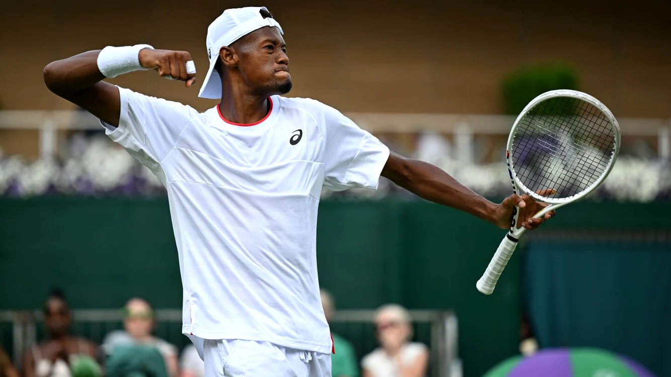 Christopher Eubanks la Wimbledon FOTO Twitter/Jose Morgado
