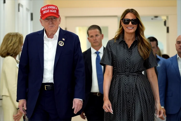 Donald și Melania Trump în ziua alegerilor din SUA, Profimedia (2) jpg