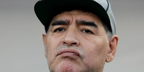 Diego Armando Maradona Managerul Fujairah FC e fotografiat în timpul unui meci de fotbal amical între Fujairah FC şi Al-Ahly SC din Egipt