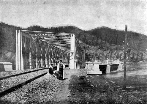 Imagini de arhivă - Podul de cale ferată în arc de la Proieni - Brezoi din Vâlcea - cu nit de aur - începerea construcţiei în 1899 - actualmente monument istoric Foto Daniel Siegfriedsohn