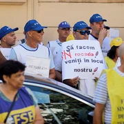 Protest FSLI la Ministerul Educatiei, 13 august 2025. Inquam Photos / Mălina Norocea