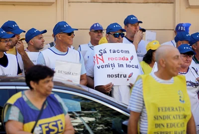 Protest FSLI la Ministerul Educatiei, 13 august 2025. Inquam Photos / Mălina Norocea